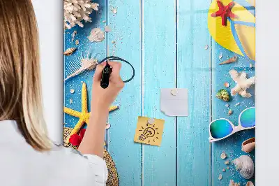 Quadro magnético de apagar a seco kit de praia