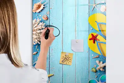 Quadro magnético de apagar a seco kit de praia