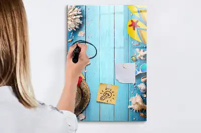 Quadro magnético de apagar a seco kit de praia