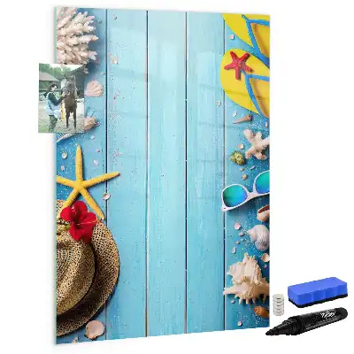 Quadro magnético de apagar a seco kit de praia