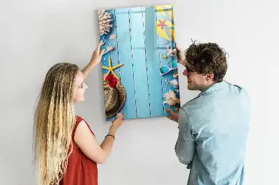 Quadro magnético de apagar a seco kit de praia