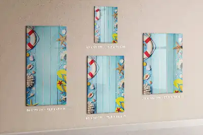 Quadro magnético de apagar a seco conjunto temático para amantes da praia