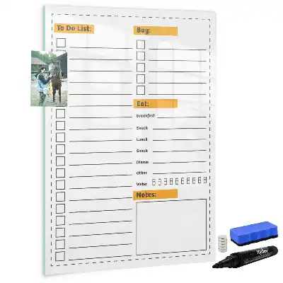 Quadro magnético de apagar a seco para lista de tarefas