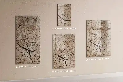 Quadro magnético de apagar a seco estampa de corte transversal de tronco