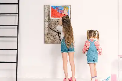 Quadro magnético de apagar a seco estampa de corte transversal de tronco