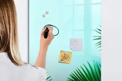 Quadro magnético de apagar a seco estampa de folhas exóticas