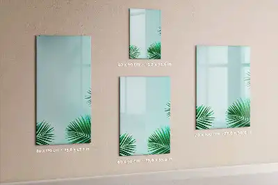Quadro magnético de apagar a seco estampa de folhas exóticas