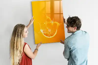 Quadro magnético de apagar a seco de suco de laranja