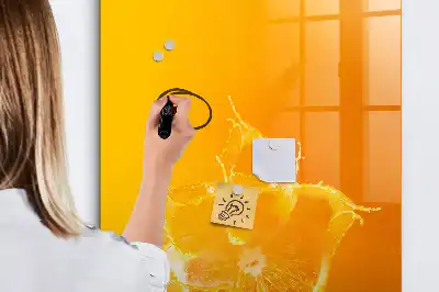 Quadro magnético de apagar a seco de suco de laranja