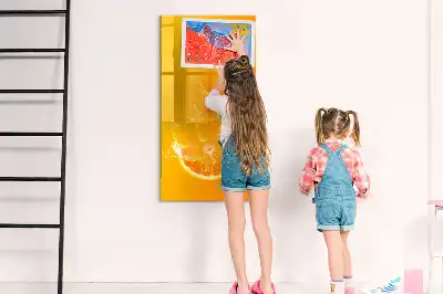 Quadro magnético de apagar a seco de suco de laranja