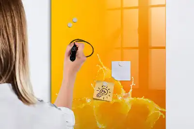 Quadro magnético de apagar a seco de suco de laranja