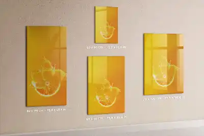 Quadro magnético de apagar a seco de suco de laranja