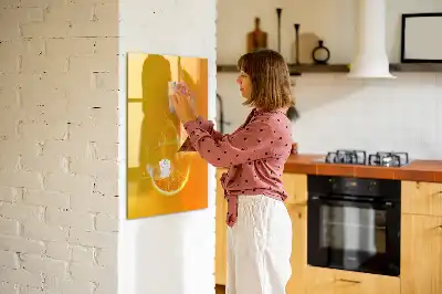 Quadro magnético de apagar a seco de suco de laranja