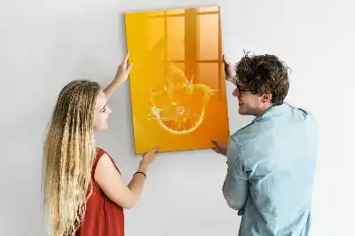 Quadro magnético de apagar a seco de suco de laranja