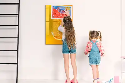Quadro magnético de apagar a seco de suco de laranja
