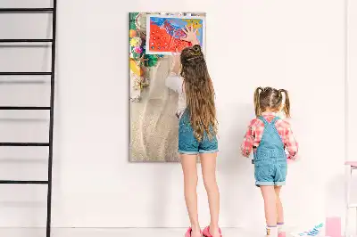 Quadro magnético de apagar a seco com estampa de praia de areia