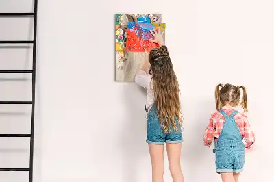 Quadro magnético de apagar a seco com estampa de praia de areia