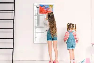 Quadro magnético de apagar a seco planificador semanal de refeições