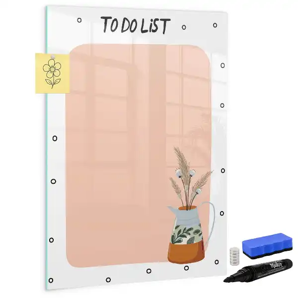 Quadro magnético de apagar a seco para lista de tarefas
