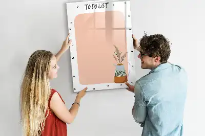 Quadro magnético de apagar a seco para lista de tarefas