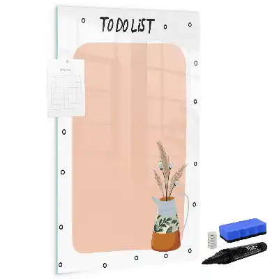 Quadro magnético de apagar a seco para lista de tarefas