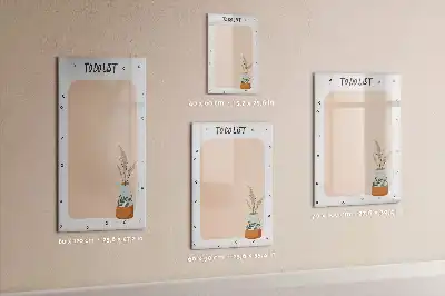 Quadro magnético de apagar a seco para lista de tarefas