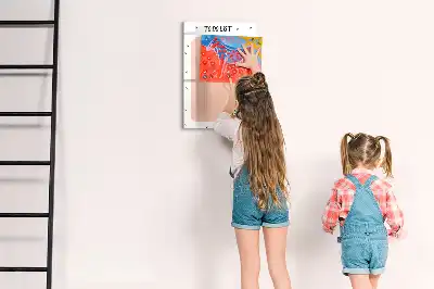 Quadro magnético de apagar a seco para lista de tarefas