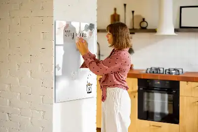 Quadro magnético de apagar a seco modelo Meus planos