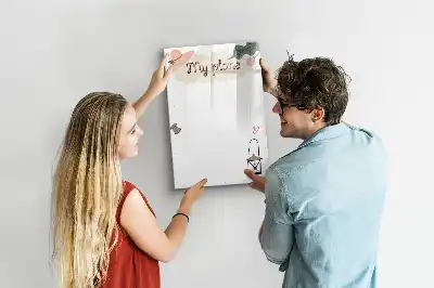 Quadro magnético de apagar a seco modelo Meus planos