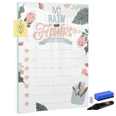 Quadro magnético de apagar a seco lista decorativa
