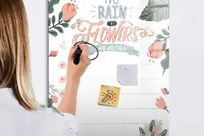 Quadro magnético de apagar a seco lista decorativa