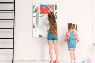 Quadro magnético de apagar a seco lista decorativa