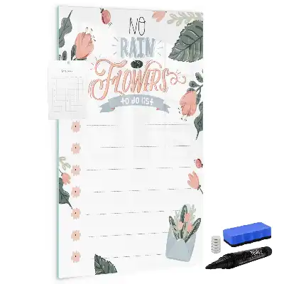 Quadro magnético de apagar a seco lista decorativa