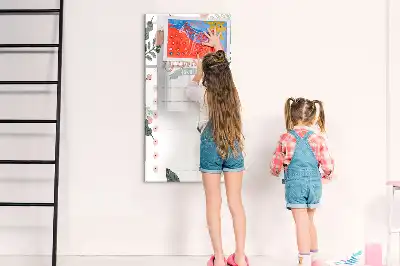 Quadro magnético de apagar a seco lista decorativa
