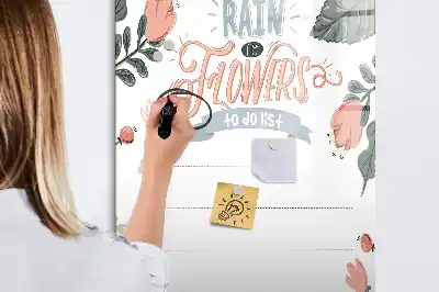 Quadro magnético de apagar a seco lista decorativa
