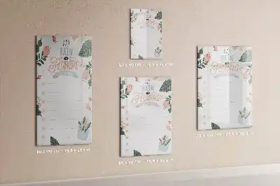 Quadro magnético de apagar a seco lista decorativa