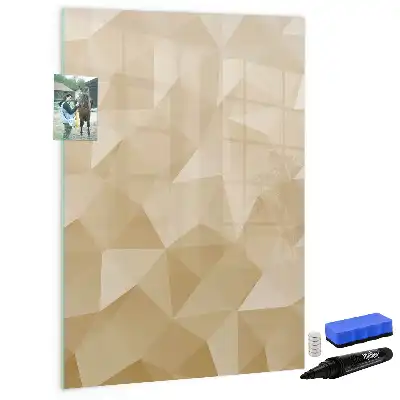 Quadro magnético de apagar a seco estampa de abstração de triângulos