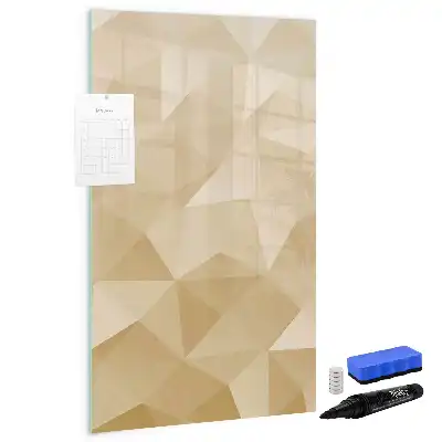 Quadro magnético de apagar a seco estampa de abstração de triângulos