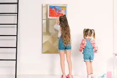 Quadro magnético de apagar a seco estampa de abstração de triângulos