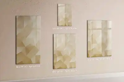 Quadro magnético de apagar a seco estampa de abstração de triângulos
