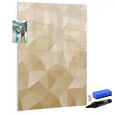 Quadro magnético de apagar a seco estampa de abstração de triângulos