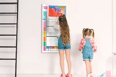 Quadro magnético de apagar a seco planificador semanal de refeições