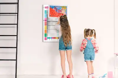 Quadro magnético de apagar a seco planificador semanal de refeições