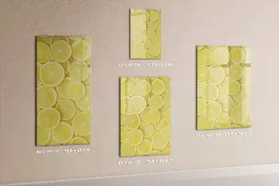 Quadro magnético de apagar a seco estampa de fatias de limão