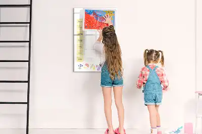 Quadro magnético de apagar a seco para planeamento semanal de refeições