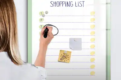 Quadro magnético de apagar a seco para lista de compras