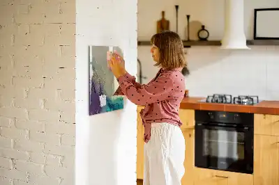 Quadro magnético de apagar a seco estampa de mármore colorido