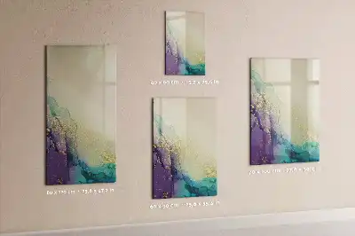 Quadro magnético de apagar a seco estampa de mármore colorido