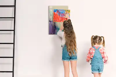 Quadro magnético de apagar a seco estampa de mármore colorido