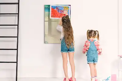 Quadro magnético de apagar a seco estampa de mármore colorido